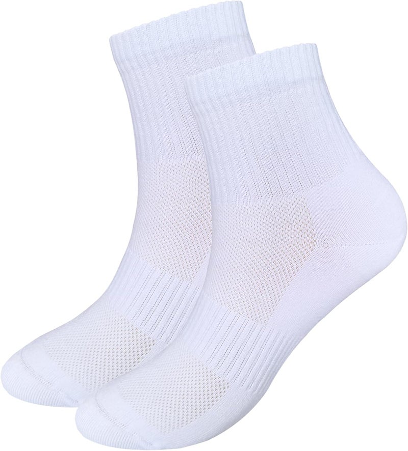 WindCrosser Womens Anti Odor Blister Proof Seamless Breathable Cotton Thin Quarter Crew/Ankle Daily Socks, Size 6-10 - Image 1